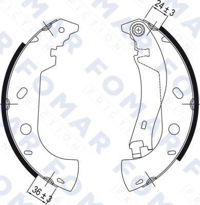 FOMAR Friction FO 9050 - Комплект тормозных колодок, барабанные autospares.lv