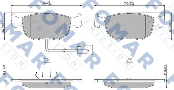 FOMAR Friction FO 905181 - Тормозные колодки, дисковые, комплект autospares.lv