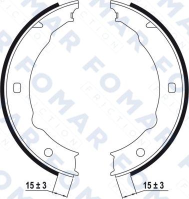 FOMAR Friction FO 9057 - Комплект тормозных колодок, барабанные autospares.lv