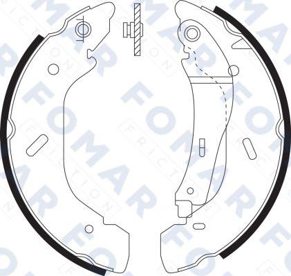 FOMAR Friction FO 9069 - Комплект тормозных колодок, барабанные autospares.lv