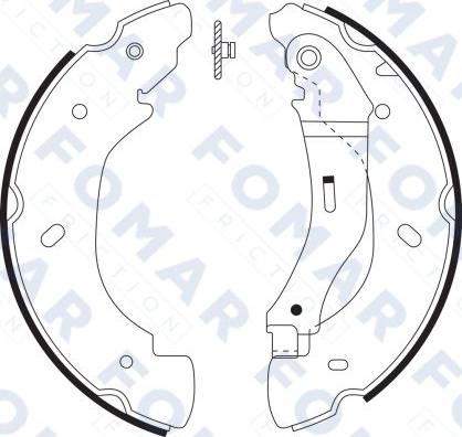 FOMAR Friction FO 9064 - Комплект тормозных колодок, барабанные autospares.lv
