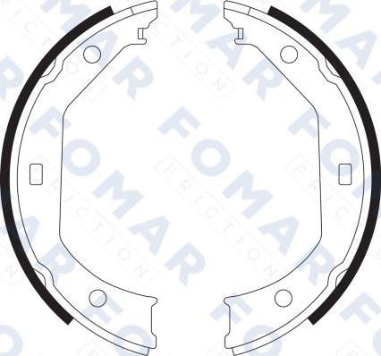 FOMAR Friction FO 9065 - Комплект тормозных колодок, барабанные autospares.lv