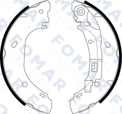 FOMAR Friction FO 9066 - Комплект тормозных колодок, барабанные autospares.lv