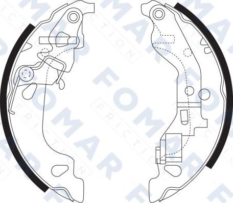 FOMAR Friction FO 9060 - Комплект тормозных колодок, барабанные autospares.lv