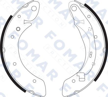 FOMAR Friction FO 9068 - Комплект тормозных колодок, барабанные autospares.lv