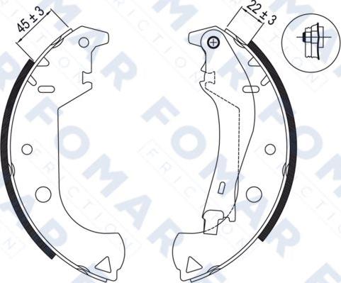 FOMAR Friction FO 9015 - Комплект тормозных колодок, барабанные autospares.lv