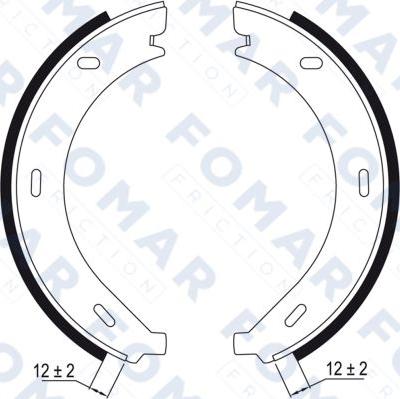 FOMAR Friction FO 9010 - Комплект тормозных колодок, барабанные autospares.lv