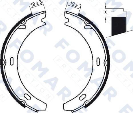 FOMAR Friction FO 9017 - Комплект тормозных колодок, барабанные autospares.lv