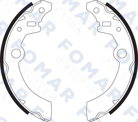 FOMAR Friction FO 9089 - Комплект тормозных колодок, барабанные autospares.lv