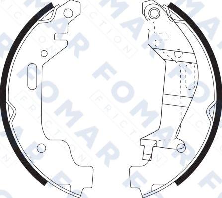 FOMAR Friction FO 9084 - Комплект тормозных колодок, барабанные autospares.lv