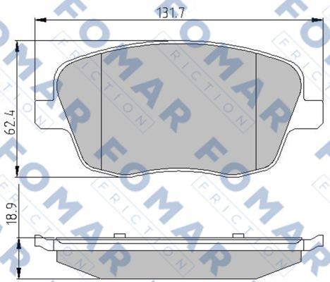 FOMAR Friction FO 908081 - Тормозные колодки, дисковые, комплект autospares.lv