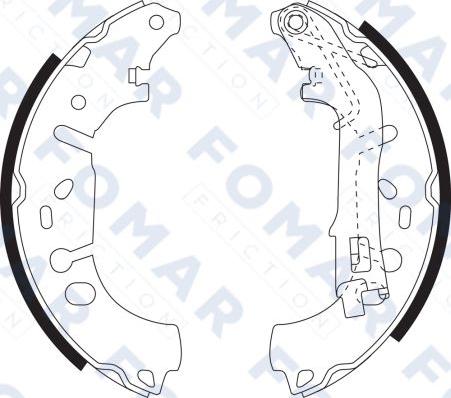 FOMAR Friction FO 9080 - Комплект тормозных колодок, барабанные autospares.lv