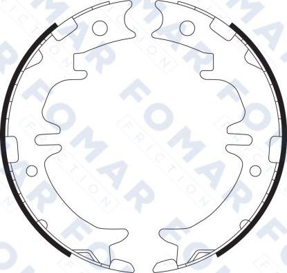 FOMAR Friction FO 9082 - Комплект тормозных колодок, барабанные autospares.lv