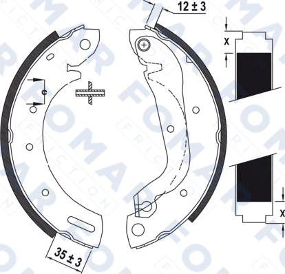 FOMAR Friction FO 9036 - Комплект тормозных колодок, барабанные autospares.lv