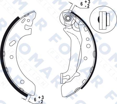 FOMAR Friction FO 9030 - Комплект тормозных колодок, барабанные autospares.lv