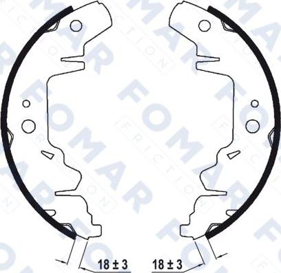 FOMAR Friction FO 9032 - Комплект тормозных колодок, барабанные autospares.lv