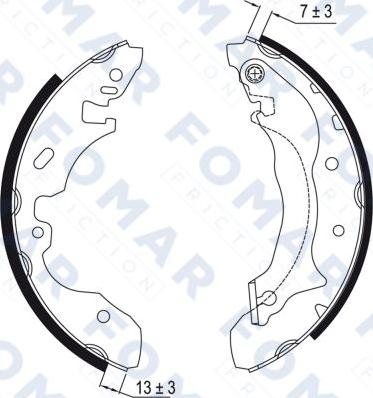 FOMAR Friction FO 9025 - Комплект тормозных колодок, барабанные autospares.lv