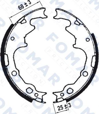 FOMAR Friction FO 9028 - Комплект тормозных колодок, барабанные autospares.lv