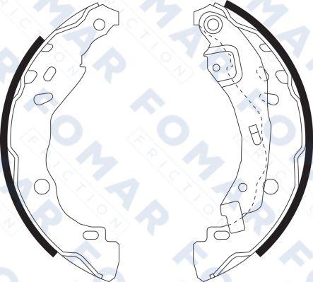 FOMAR Friction FO 9074 - Комплект тормозных колодок, барабанные autospares.lv