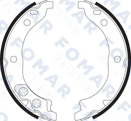 FOMAR Friction FO 9071 - Комплект тормозных колодок, барабанные autospares.lv