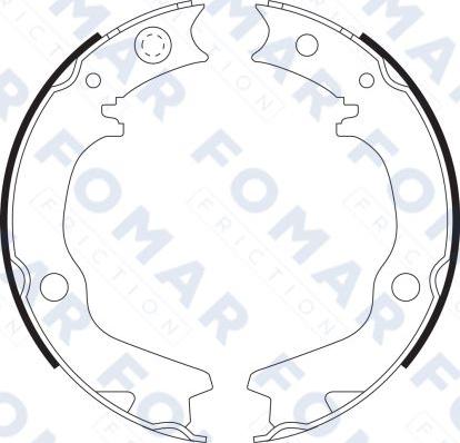 FOMAR Friction FO 9078 - Комплект тормозных колодок, барабанные autospares.lv