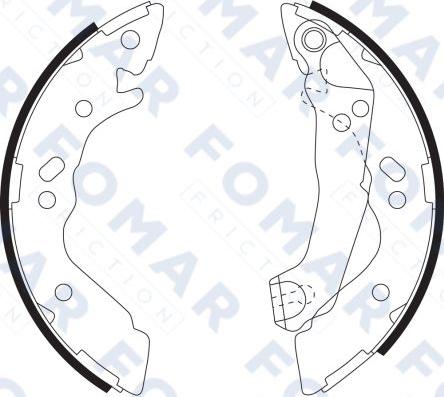 FOMAR Friction FO 9073 - Комплект тормозных колодок, барабанные autospares.lv