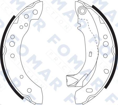 FOMAR Friction FO 9072 - Комплект тормозных колодок, барабанные autospares.lv
