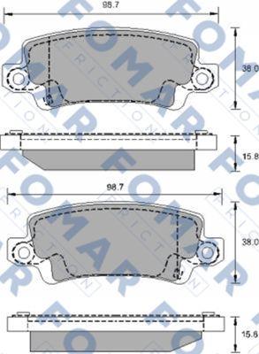 FOMAR Friction FO 914181 - Тормозные колодки, дисковые, комплект autospares.lv