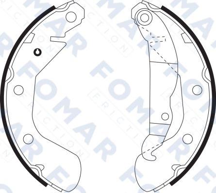 FOMAR Friction FO 9100 - Комплект тормозных колодок, барабанные autospares.lv