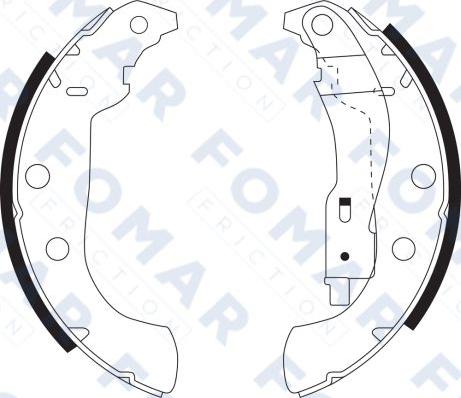 FOMAR Friction FO 9103 - Комплект тормозных колодок, барабанные autospares.lv