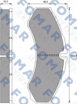 FOMAR Friction FO 911481 - Тормозные колодки, дисковые, комплект autospares.lv