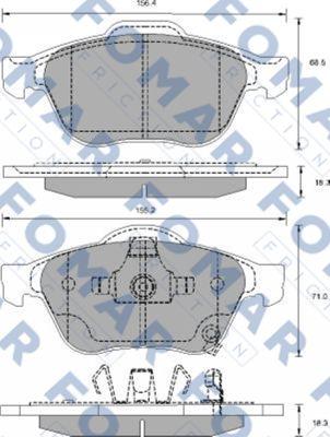 FOMAR Friction FO 913481 - Тормозные колодки, дисковые, комплект autospares.lv