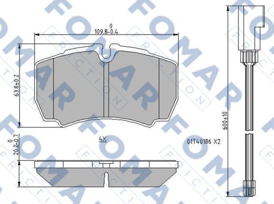 FOMAR Friction FO 912581 - Тормозные колодки, дисковые, комплект autospares.lv