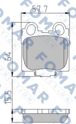 FOMAR Friction FO 934481 - Тормозные колодки, дисковые, комплект autospares.lv