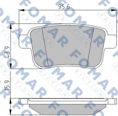 FOMAR Friction FO 935681 - Тормозные колодки, дисковые, комплект autospares.lv