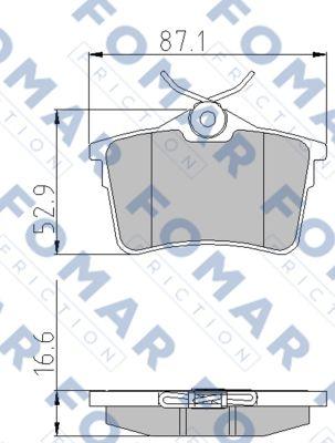 FOMAR Friction FO 935781 - Тормозные колодки, дисковые, комплект autospares.lv