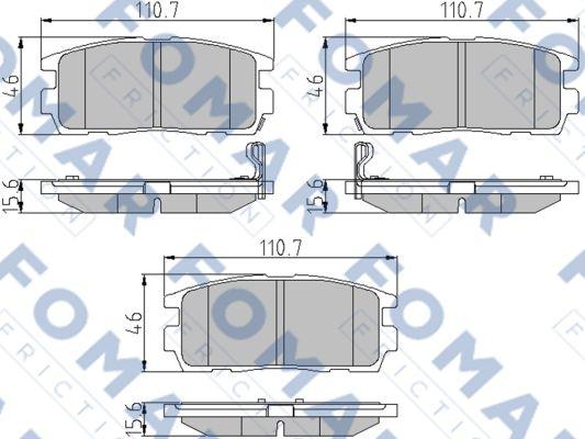 FOMAR Friction FO 930981 - Тормозные колодки, дисковые, комплект autospares.lv