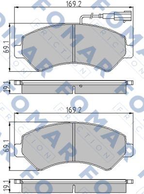 FOMAR Friction FO 930681 - Тормозные колодки, дисковые, комплект autospares.lv