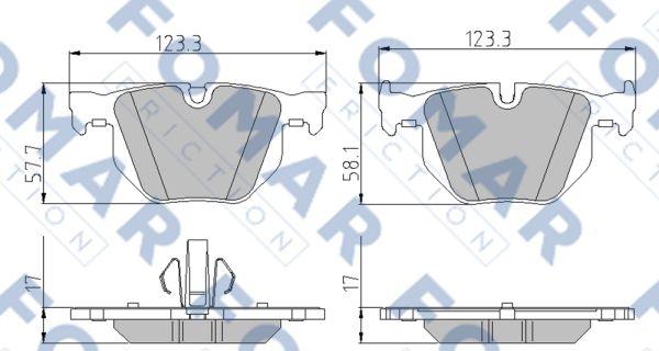 FOMAR Friction FO 930181 - Тормозные колодки, дисковые, комплект autospares.lv