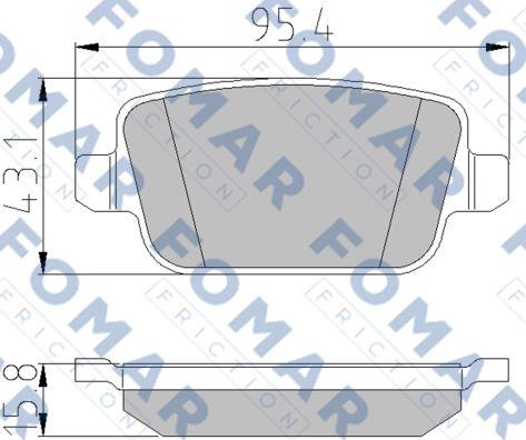 FOMAR Friction FO 930781 - Тормозные колодки, дисковые, комплект autospares.lv