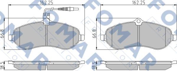 FOMAR Friction FO 931081 - Тормозные колодки, дисковые, комплект autospares.lv