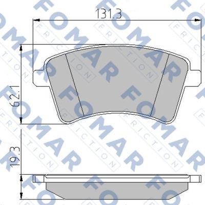 FOMAR Friction FO 931381 - Тормозные колодки, дисковые, комплект autospares.lv