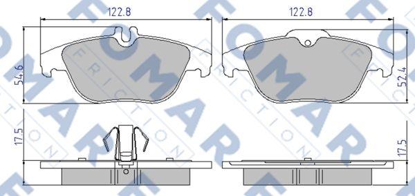 FOMAR Friction FO 931281 - Тормозные колодки, дисковые, комплект autospares.lv