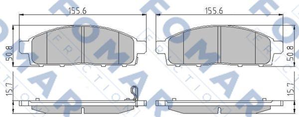 FOMAR Friction FO 933081 - Тормозные колодки, дисковые, комплект autospares.lv