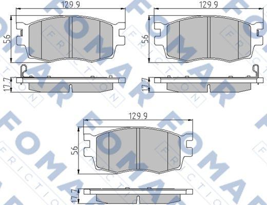 FOMAR Friction FO 932681 - Тормозные колодки, дисковые, комплект autospares.lv