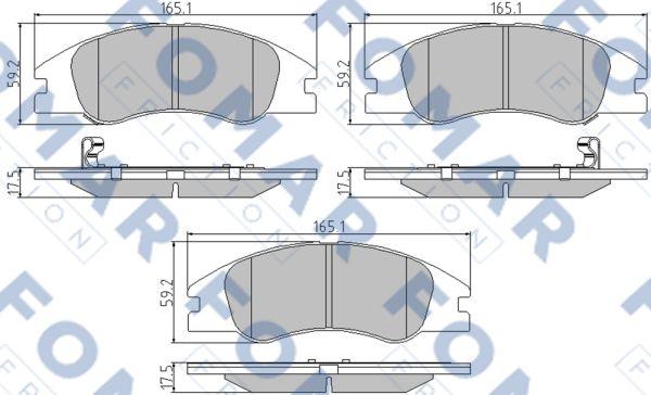 FOMAR Friction FO 932181 - Тормозные колодки, дисковые, комплект autospares.lv