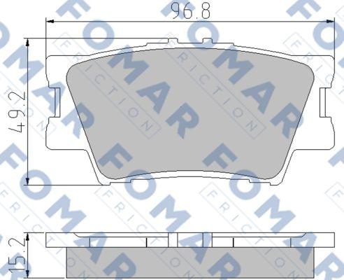 FOMAR Friction FO 932881 - Тормозные колодки, дисковые, комплект autospares.lv