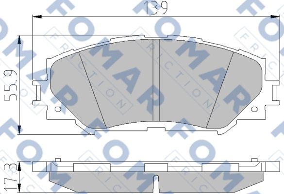 FOMAR Friction FO 932781 - Тормозные колодки, дисковые, комплект autospares.lv