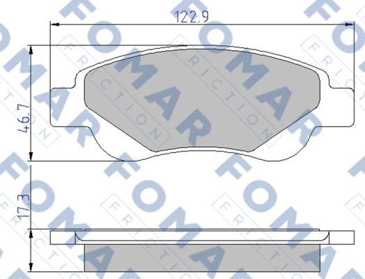 FOMAR Friction FO 929481 - Тормозные колодки, дисковые, комплект autospares.lv