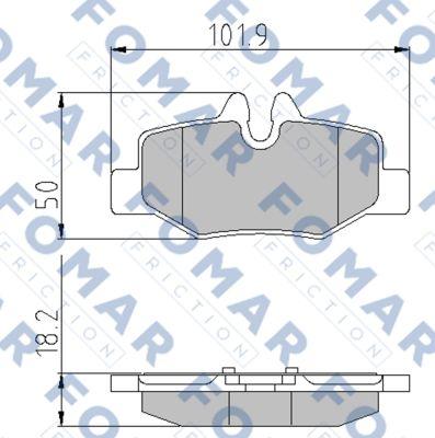 FOMAR Friction FO 924781 - Тормозные колодки, дисковые, комплект autospares.lv